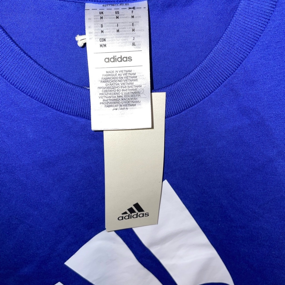 BRAND NEW!! Adidas Blue T-Shirt size medium - Picture 3 of 5